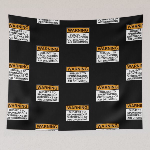 Item preview, WARNING: SUBJECT TO SPONTANEOUS OUTBREAKS OF AIR DRUMMING designed and sold by Bundjum.