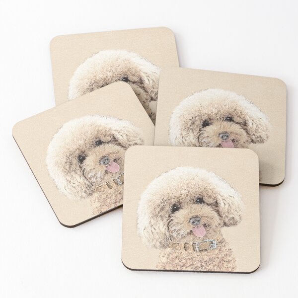 Item preview, Poodle Toy Miniature Apricot Cream Brown designed and sold by alpendesigns.