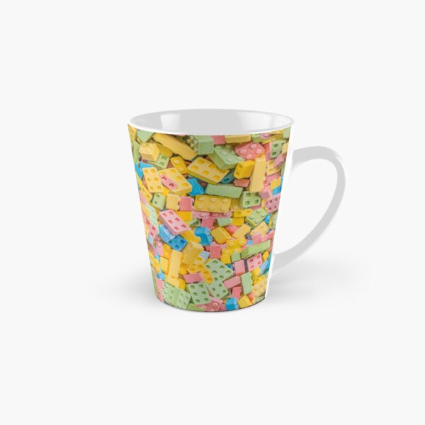 Candy Building Blocks, Multicolored Pastel Real Candy Pattern Tall Mug