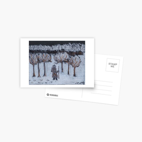 LATE WALK IN THE SNOW Postcard