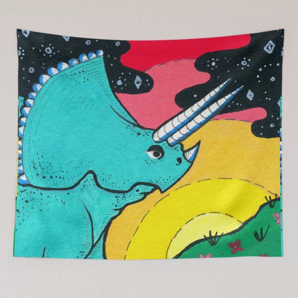 Item preview, Trippy Triceratops designed and sold by fixtape.