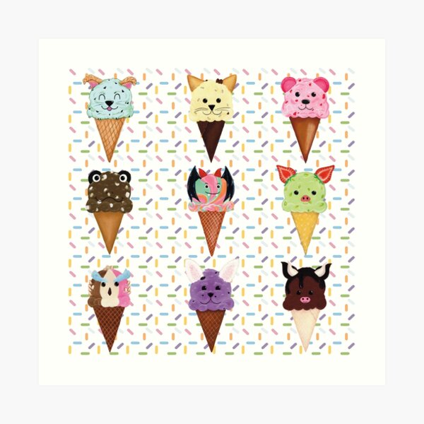 Ice Cream Cutie Collection Art Print