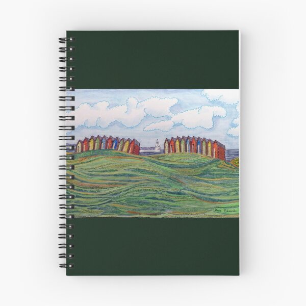 Item preview, 463 - BEACH CHALETS AT BLYTH - DAVE EDWARDS - COLOURED PENCILS - 2019 designed and sold by BLYTHART.
