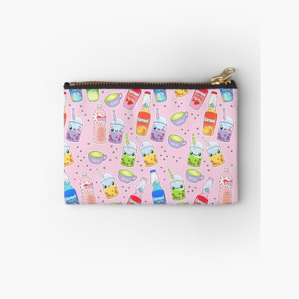 Item preview, Asian Kawaii Drinks on Pale Pink designed and sold by Cass Noel Studio.
