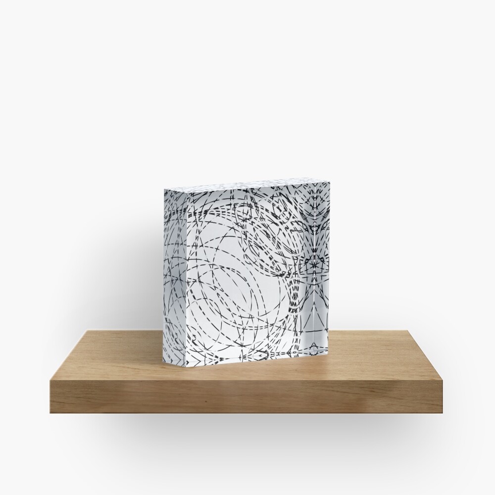 Circular Lines Acrylic Block