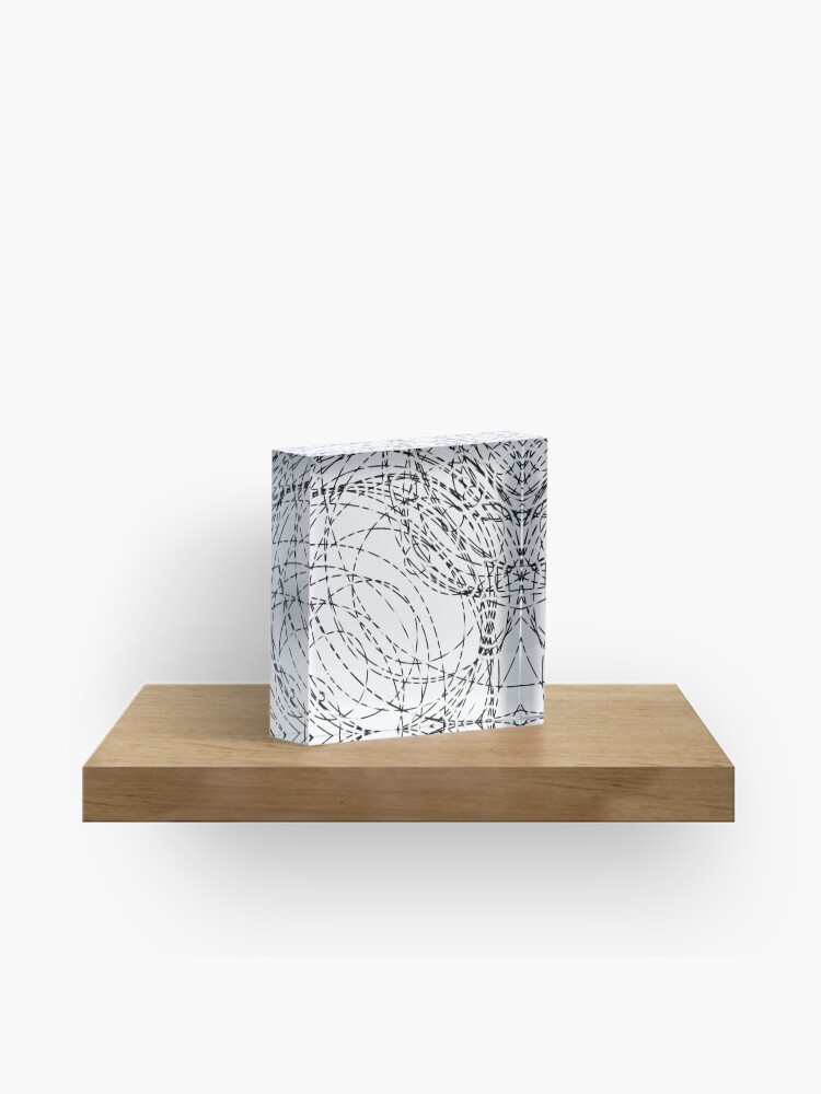 Thumbnail 1 of 5, Acrylic Block, Circular Lines designed and sold by brupelo.