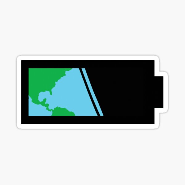 You Can't Recharge The Earth (Black) Sticker