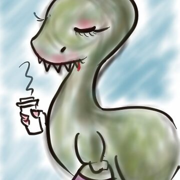 Artwork thumbnail, Dino Coffee by Celina Barajas