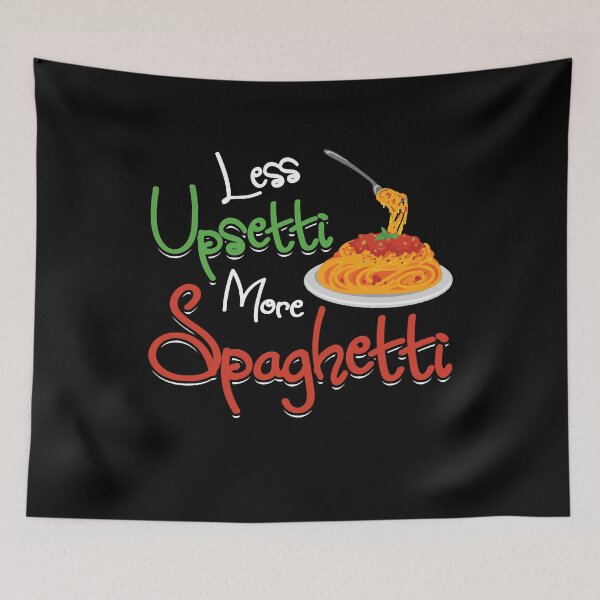Item preview, Less Upsetti More Spaghetti Italian National Pasta Day Pasta Lover Day Gift designed and sold by Dressed For  Duty.