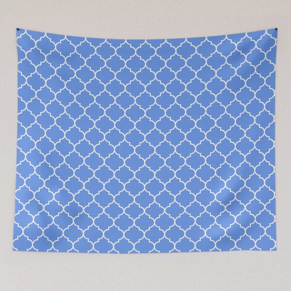 Item preview, Blue and White Quatrefoil designed and sold by starrylite.
