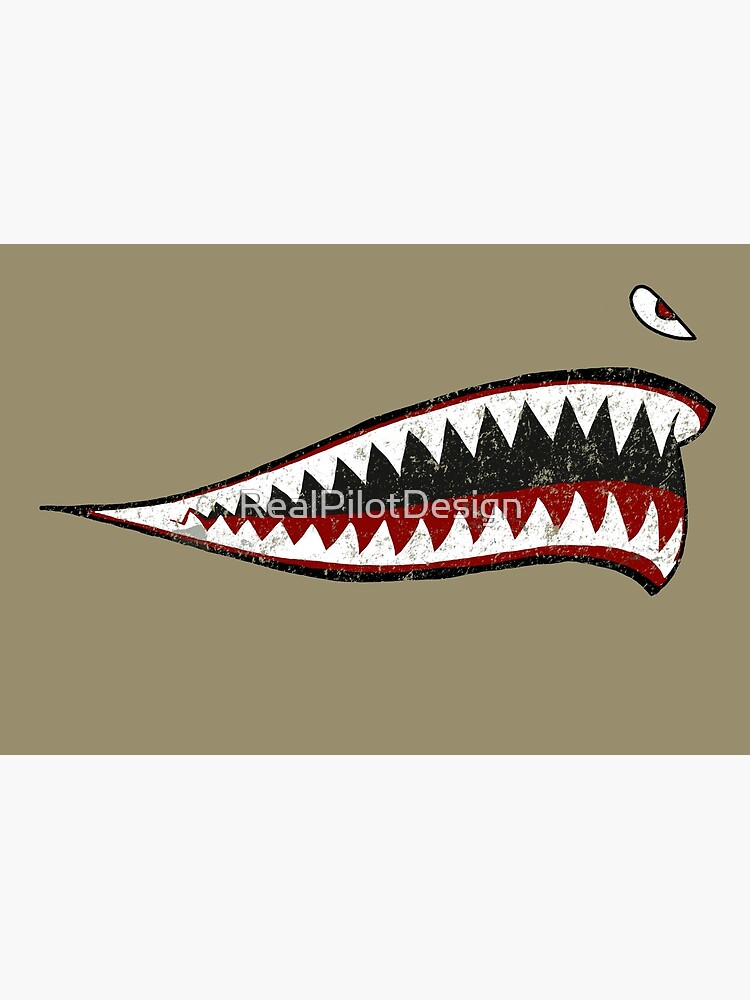 Shark Teeth P 40 Warhawk Nose Art Wwii Ww2 Airplane Vintage Sticker ...