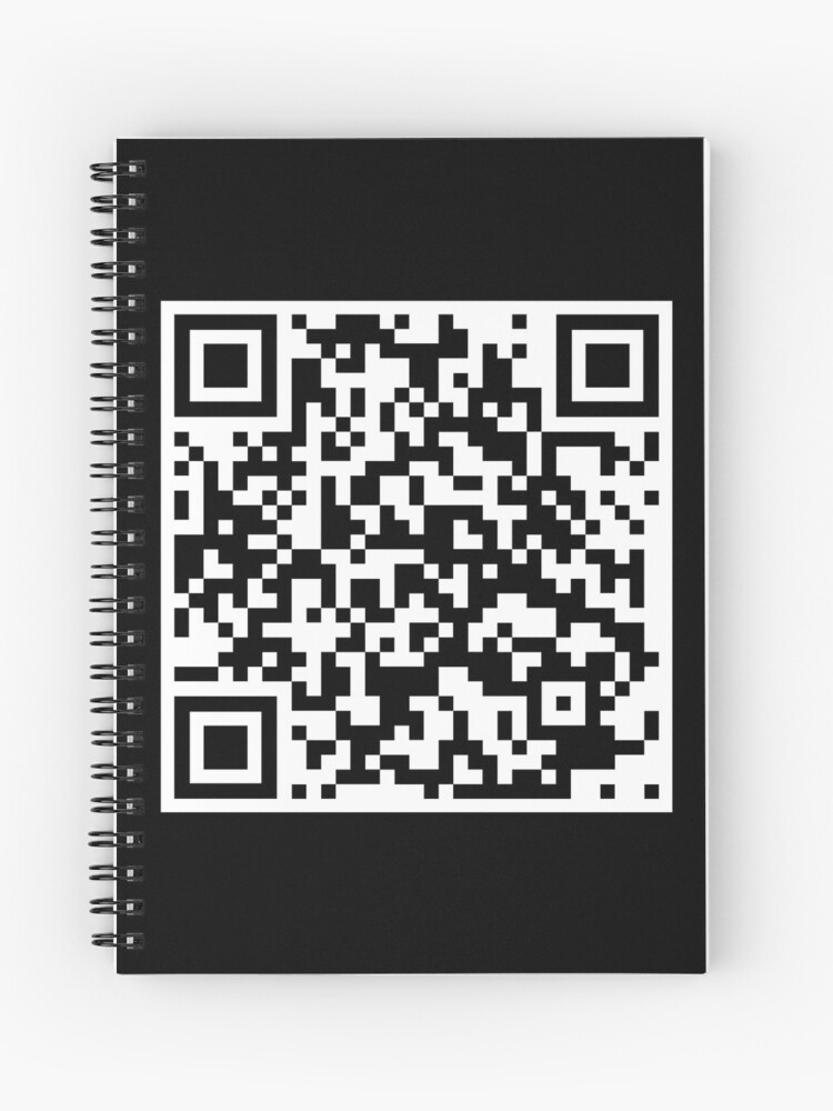 QR Code | Rick Astley | Never Gonna Give You Up | Rick Roll | Rickroll |  Spiral Notebook