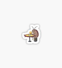 Spongebob Cockroach Eating A Krabby Patty Sticker