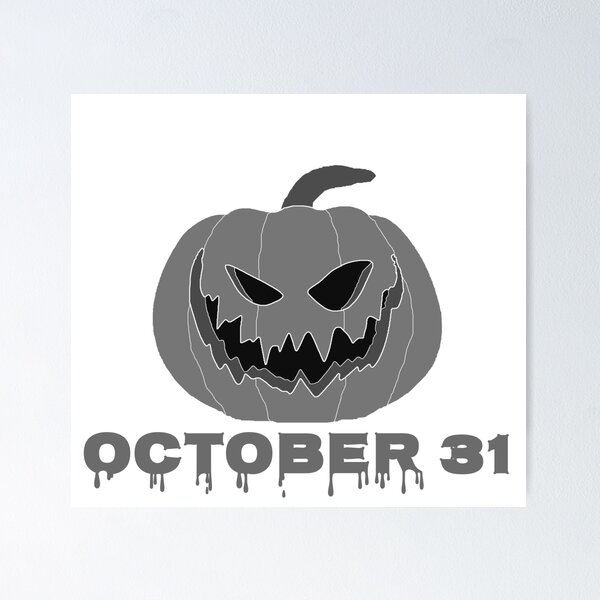 Item preview, Jack O'Lantern OCT 31 BW designed and sold by Comfortize.