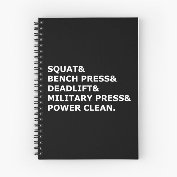 Item preview, Squat Bench Press Deadlift Military Press Power Clean designed and sold by Creekman Designs.