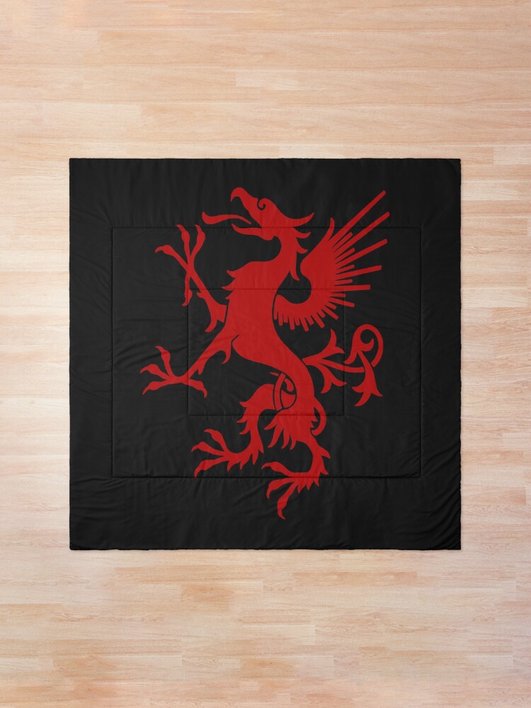Alternate view of Mythical Griffin Red Comforter