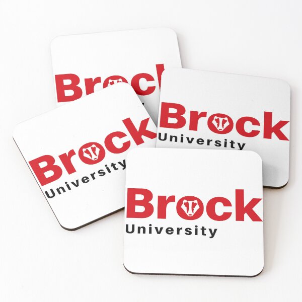 Item preview, Brock University Badger Logo (White Variant - Rectangle) designed and sold by Everyday Designs.