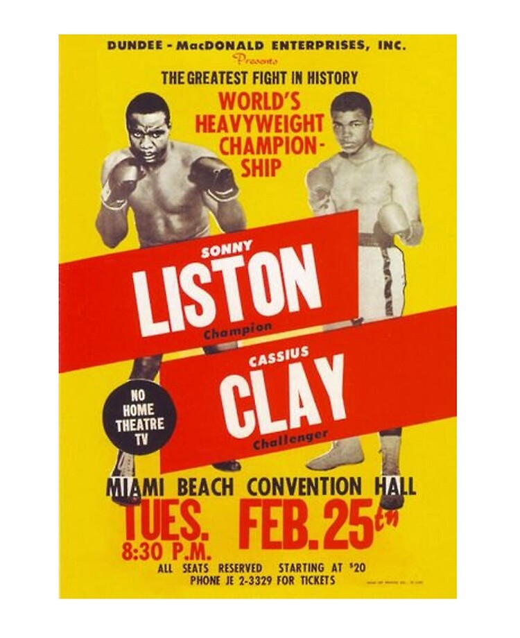 Muhammad Ali & Sonny Liston Signed Photo Print Heavyweight Poster Cassius Clay 