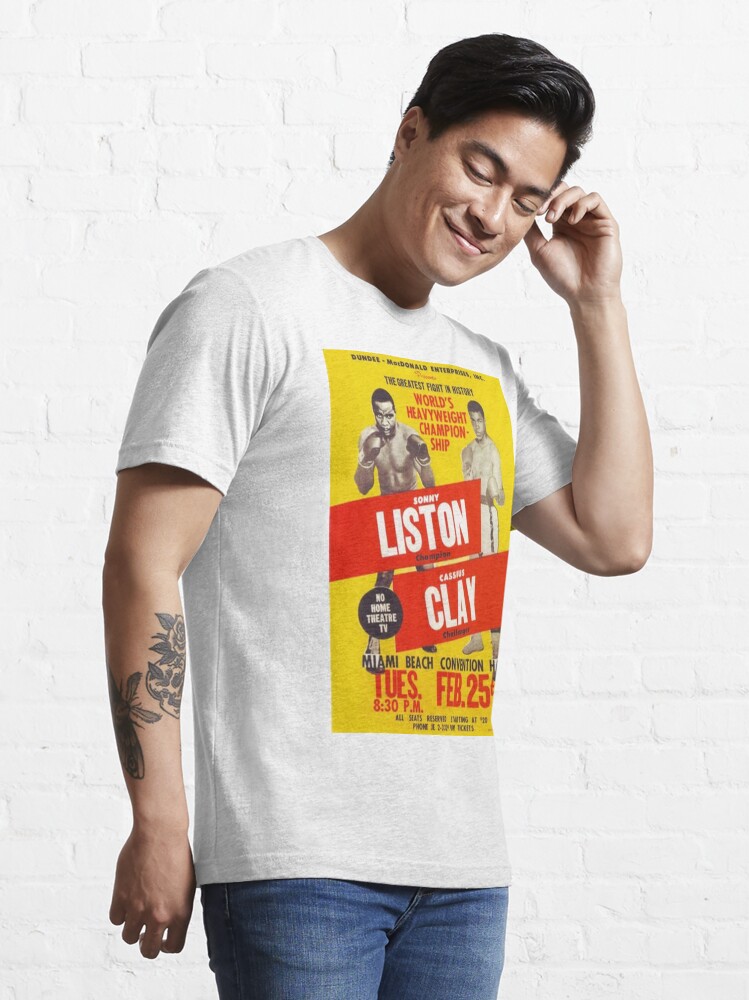 Cassius Clay (Ali) vs Sonny Liston - February 25th, 1964 Essential T-Shirt  for Sale by RogerMurdock