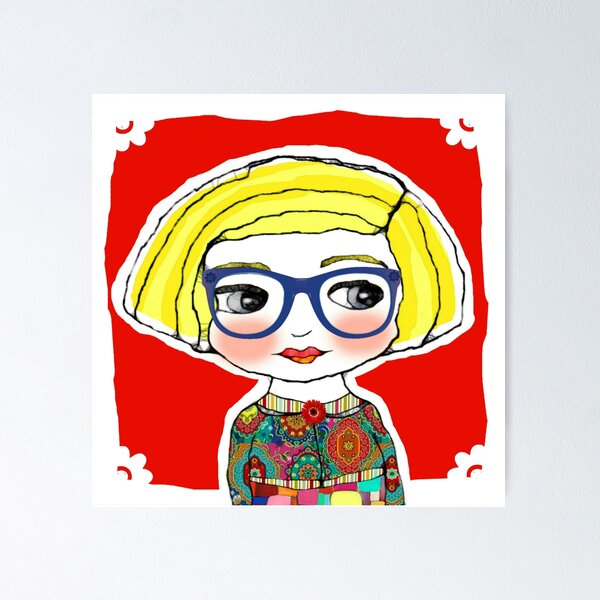 Item preview, cool girls wear glasses -- birdie designed and sold by ruby + acorn.
