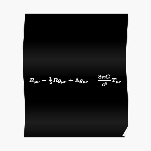 Cosmological Constant Field Equations General Relativity Physics Theory Poster