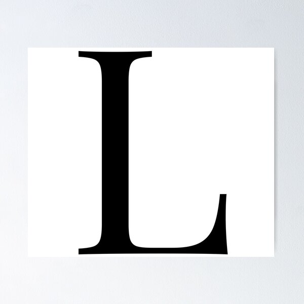 Letter L Poster for Sale by Marwa Sharafeldin | Redbubble