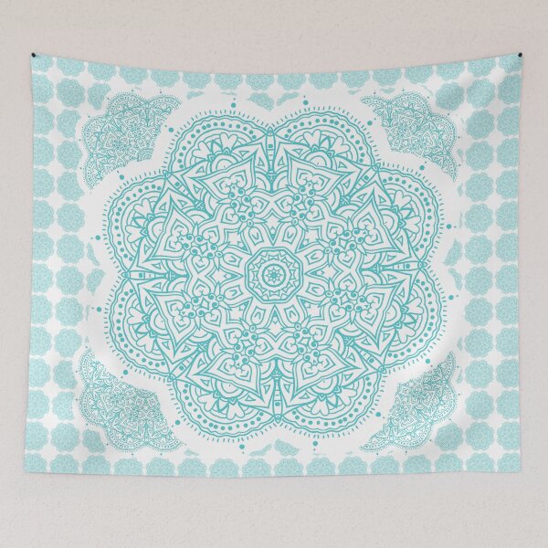 Item preview, Teal Boho Mandala designed and sold by bohoDecor.