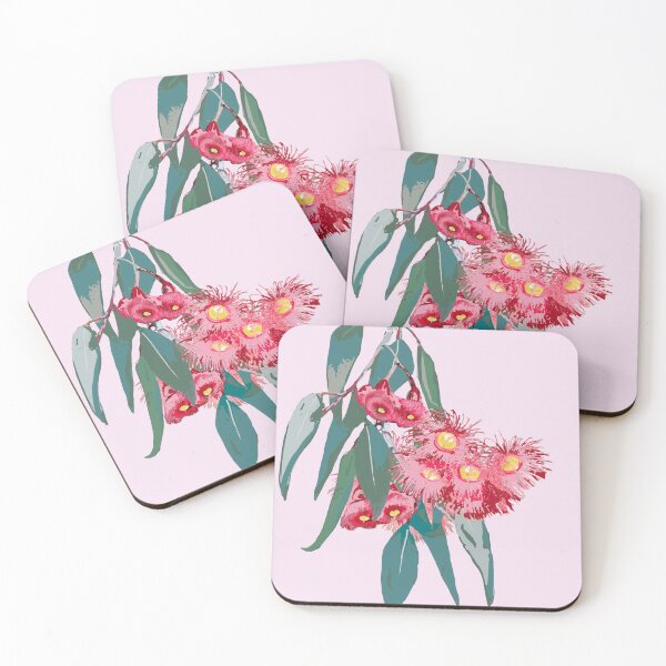 Item preview, Eucalyptus  (Corymbia ficifolia) on pink designed and sold by ChrissyWild.