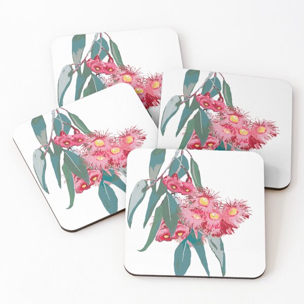 Item preview, Eucalyptus  (Corymbia ficifolia) on white designed and sold by ChrissyWild.