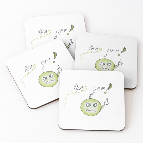 Item preview, Peas Off Angry Vegetables Art designed and sold by HighArtDesigns.