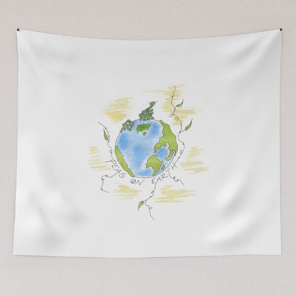 Item preview, Peas On Earth Funny Veggie Art designed and sold by HighArtDesigns.