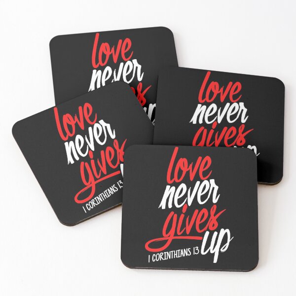 Item preview, Love Never Gives Up Corinthians 13 designed and sold by Broken Concrete.