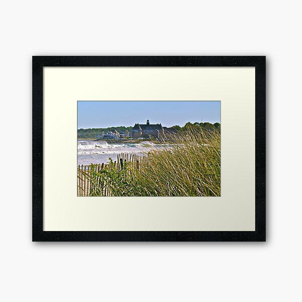 Narragansett Beach Dunes- Rhode Island  Framed Art Print
