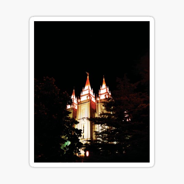 The Temple Lit Up at Night by Jerald Simon (Music Motivation - musicmotivation.com) Sticker