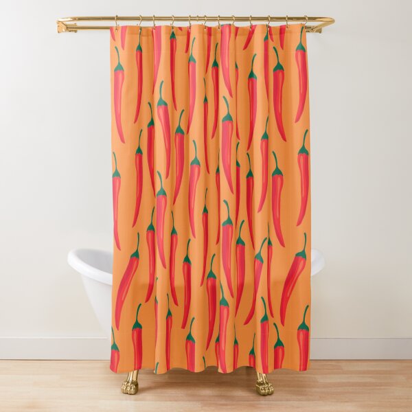 Red Hot Chillies Shower Curtain