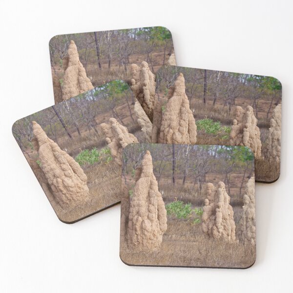 Item preview, NT ~ Mount Bundy Station, Northern Territory, Termite Mounds by David Irwin 230919 designed and sold by tasmanianartist.