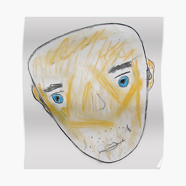 Blue-Eyed Bald Man Poster