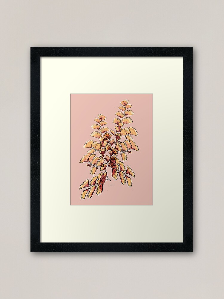 Alternative Ansicht von Goldene Blätter Muster Gerahmter Kunstdruck