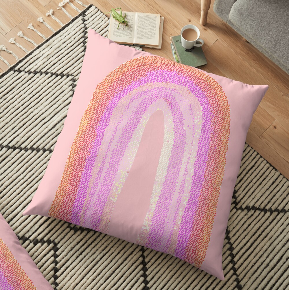 Regenbogen rosa pattern Bodenkissen