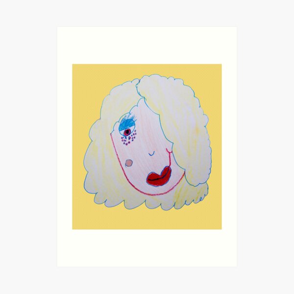 Blonde Girl With Freckles Art Print