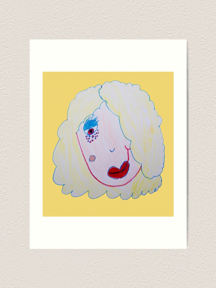 Alternate view of Blonde Girl With Freckles Art Print