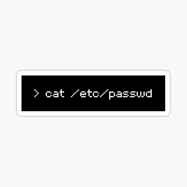 Item preview, Command-Line 'cat /etc/passwd' Pixel Art Command designed and sold by AwkwardPinecone.