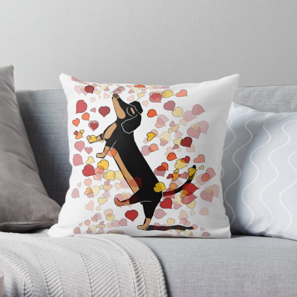 Dachshund Love Throw Pillow