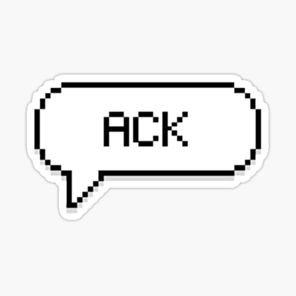 ACK Pixel Art Speech Bubble Sticker