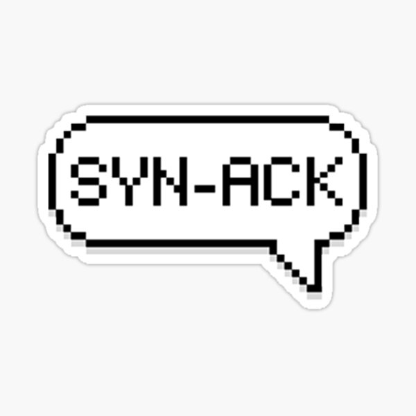 SYN-ACK Pixel Art Speech Bubble Sticker