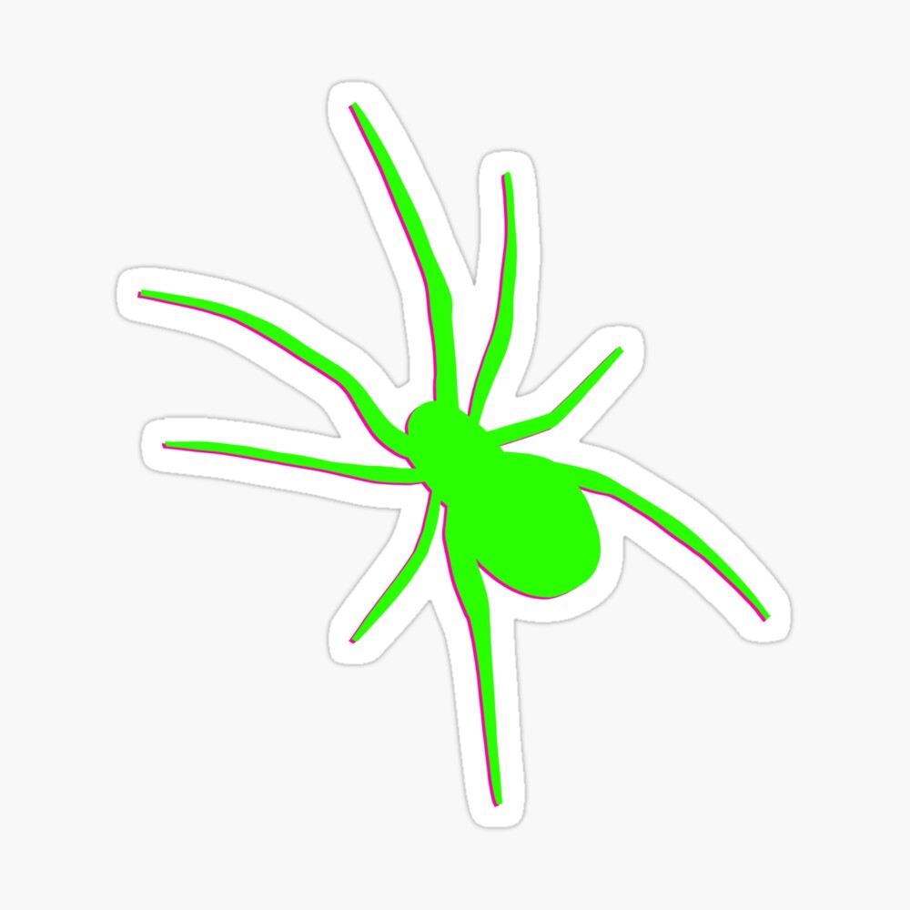 Neon Green and Pink Spider | Canvas Print