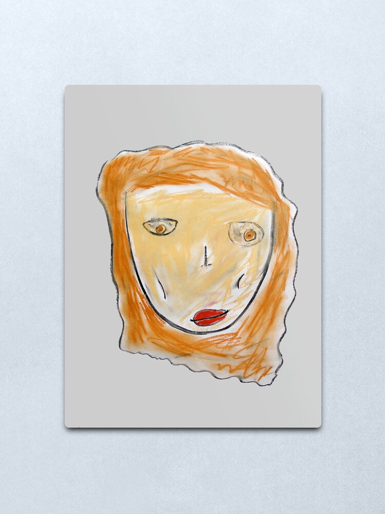 Alternate view of Red-Haired Girl Metal Print