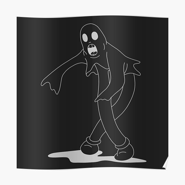 "Old Cartoon Ghost" Poster by Bleachie Redbubble