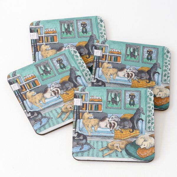 Item preview, House of Greyhounds - Living Room full of Dogs designed and sold by Aimee Lockwood.