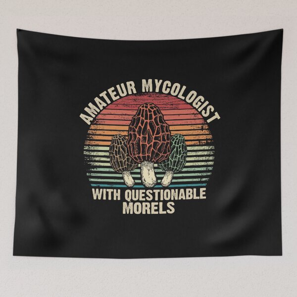 Item preview, Funny Mushroom Forager Gift Amateur Mycologist with Questionable Morels in Vintage Style designed and sold by alenaz.